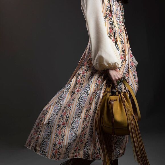 Agua by Agua Bendita Hortensia Pleated Floral Cotton Maxi Dress - Picture 6 of 14